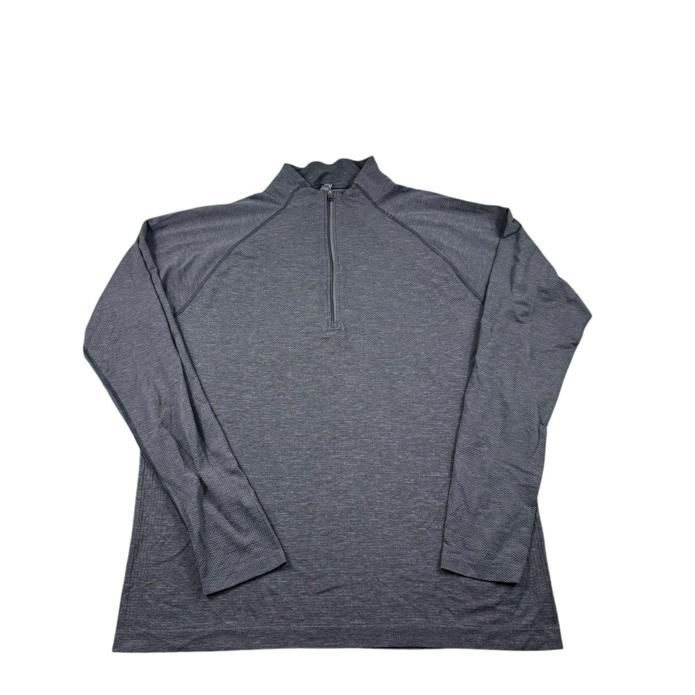 Lululemon Dark Gray Metal Vent Mens L/S 1/2 Zip Pullover Size Large